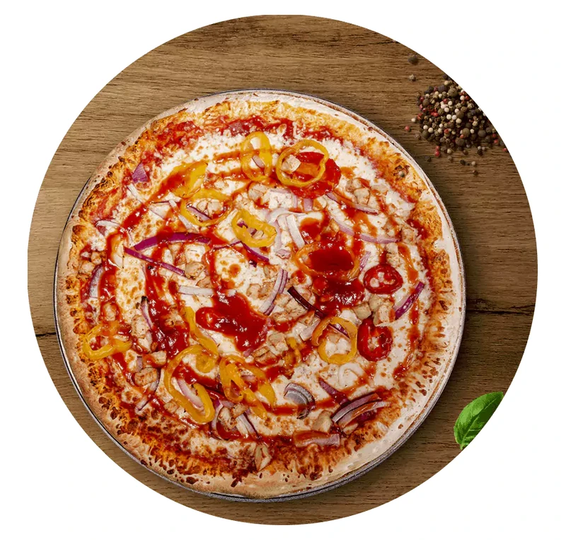 Loaded pick-up special pizza at Queen's Pizza & Wings in Hamilton, ON